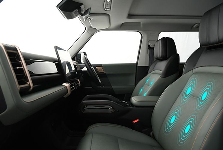 Front passenger relaxation massage function.